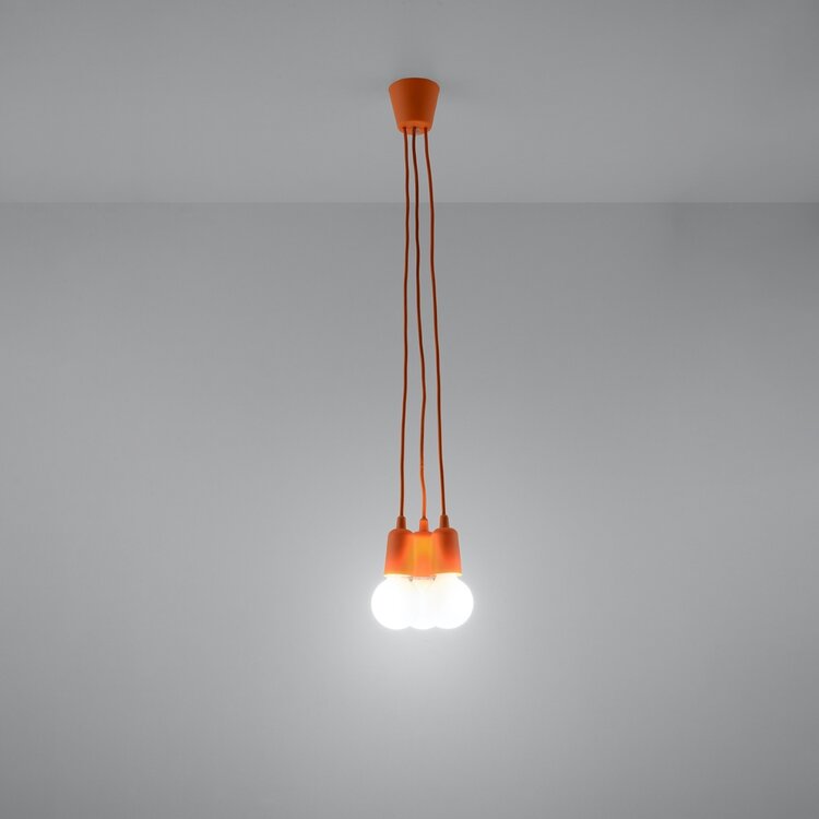 Sollux Lighting Pendant lamp DIEGO 3 orange