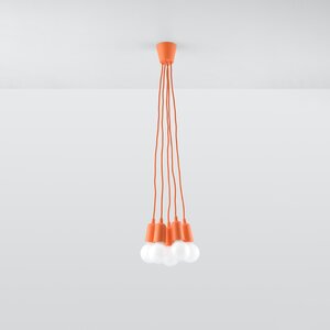 Sollux Lighting Hanglamp DIEGO 5 oranje