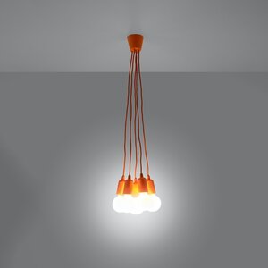 Sollux Lighting Pendant lamp DIEGO 5 orange