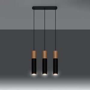Sollux Lighting Pendant lamp PABLO 3 black