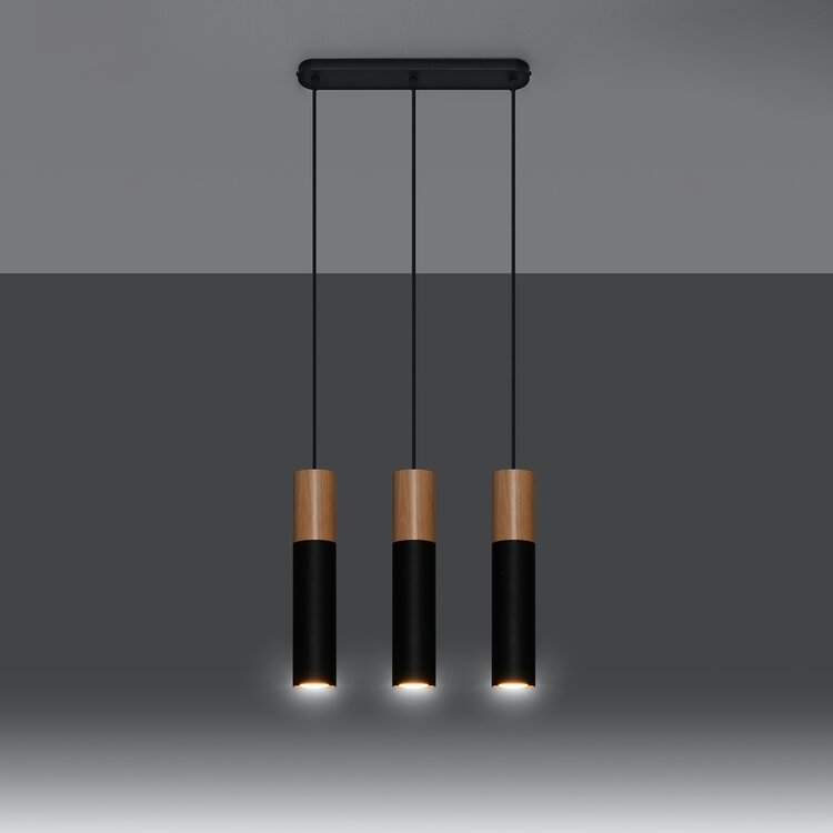 Sollux Lighting Pendant lamp PABLO 3 black