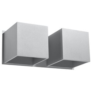 Sollux Lighting Wall lamp QUAD 2 grey