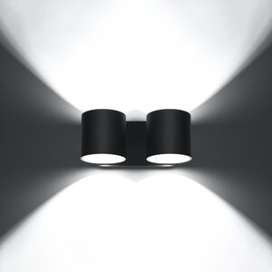 Sollux Lighting Wandlamp ORBIS 2 zwart
