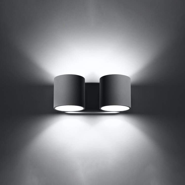 Sollux Lighting Wandlamp ORBIS 2 grijs