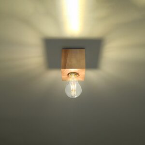 Sollux Lighting Plafondlamp ARIZ natuurlijk hout