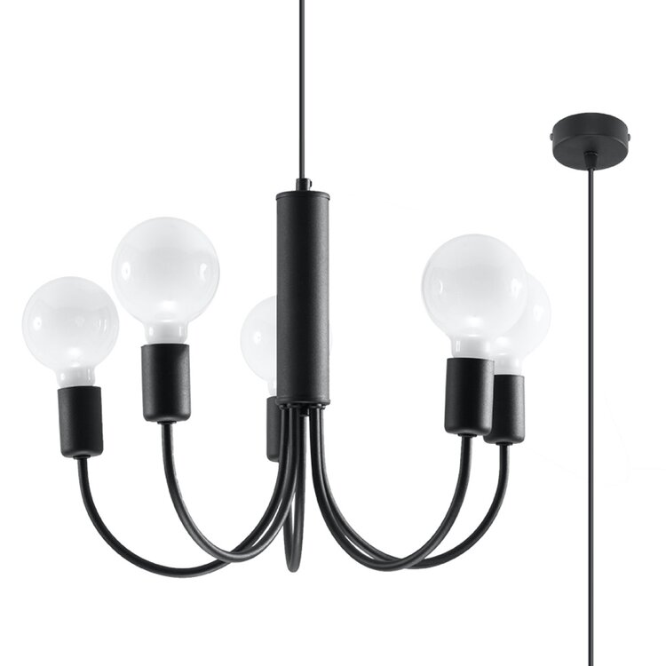 Sollux Lighting Kronleuchter PICCOLO 5 schwarz