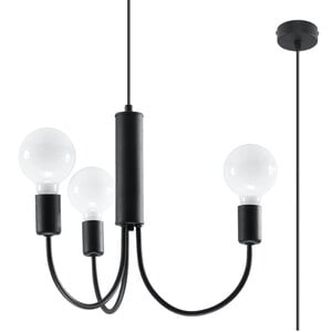 Sollux Lighting Kronleuchter PICCOLO 3 schwarz