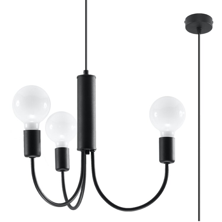 Sollux Lighting Kronleuchter PICCOLO 3 schwarz