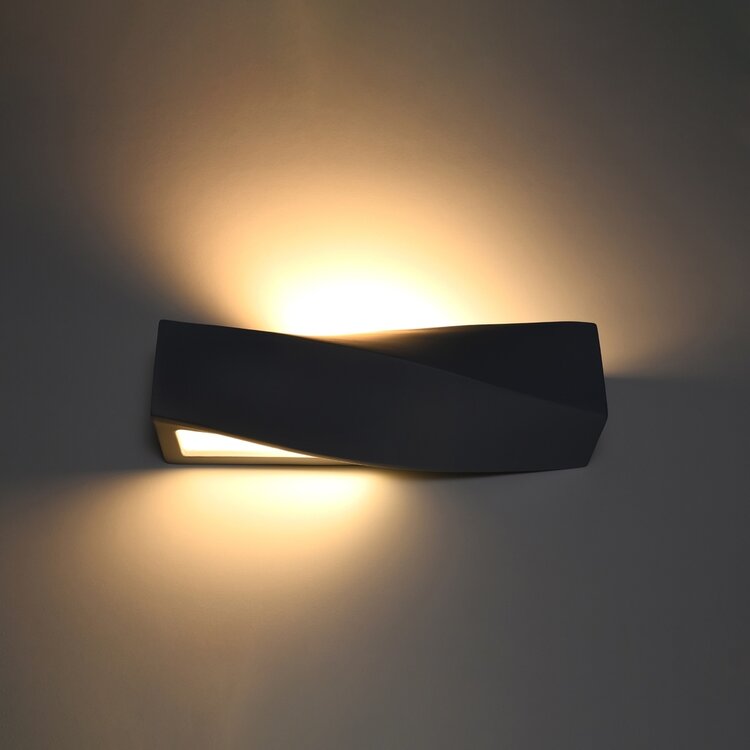 Sollux Lighting Wall lamp ceramic SIGMA black