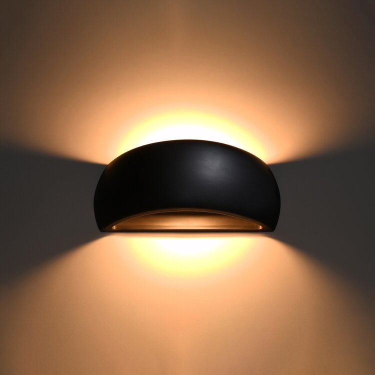 Sollux Lighting Wall lamp ceramic PONTIUS black