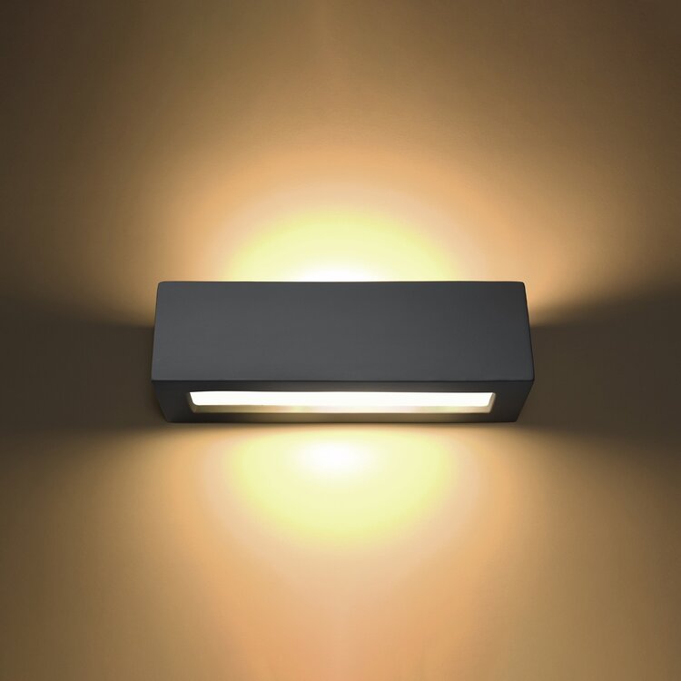 Sollux Lighting Wandlamp keramiek VEGA grijs