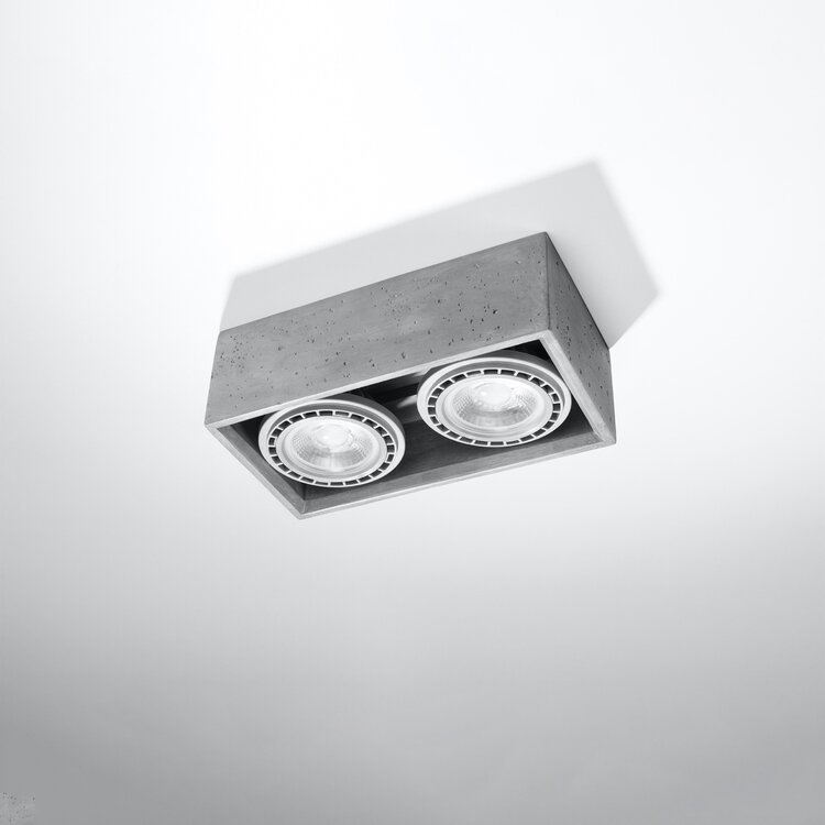 Sollux Lighting Plafondlamp QUATRO 2 beton