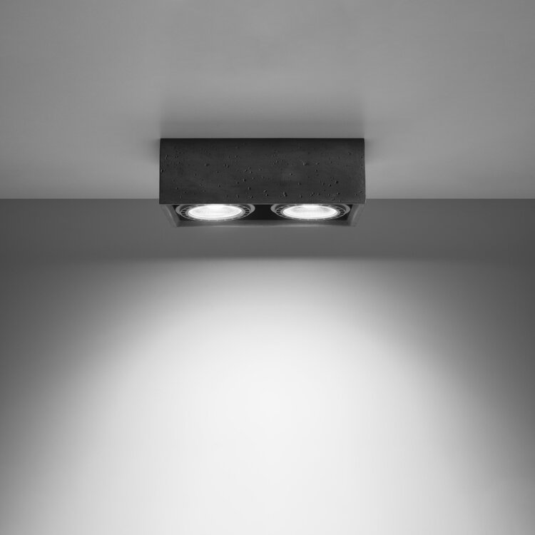 Sollux Lighting Ceiling lamp QUATRO 2 concrete