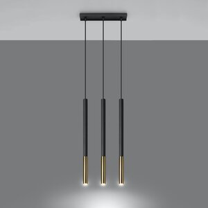 Sollux Lighting Pendant lamp MOZAICA 3L black/golden