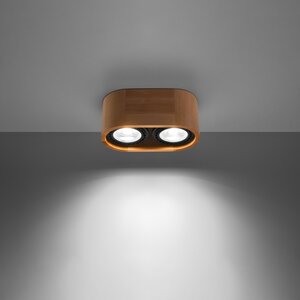 Sollux Lighting Deckenleuchte BASIC 2 Naturholz