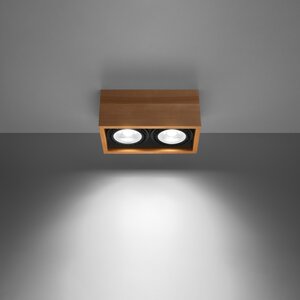 Sollux Lighting Ceiling lamp QUATRO 2 natural wood