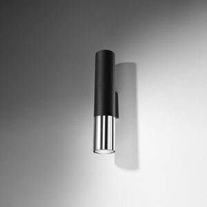 Sollux Lighting Wall lamp LOOPEZ black/chrome