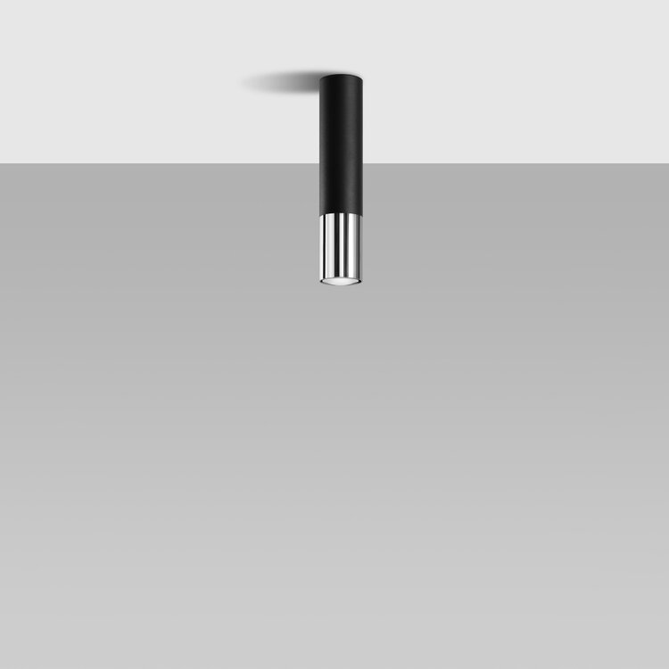 Sollux Lighting Ceiling lamp LOOPEZ black/chrome