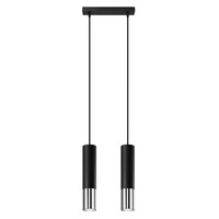 Pendant lamp LOOPEZ 2 black/chrome