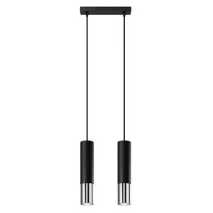 Sollux Lighting Pendant lamp LOOPEZ 2 black/chrome