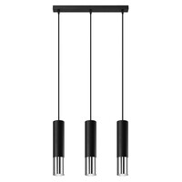 Hängeleuchte LOOPEZ 3L schwarz/chrom