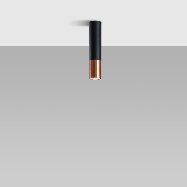 Sollux Lighting Plafondlamp LOOPEZ zwart/koper