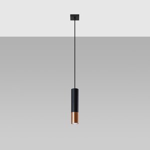 Sollux Lighting Hanglamp LOOPEZ 1 zwart/koper