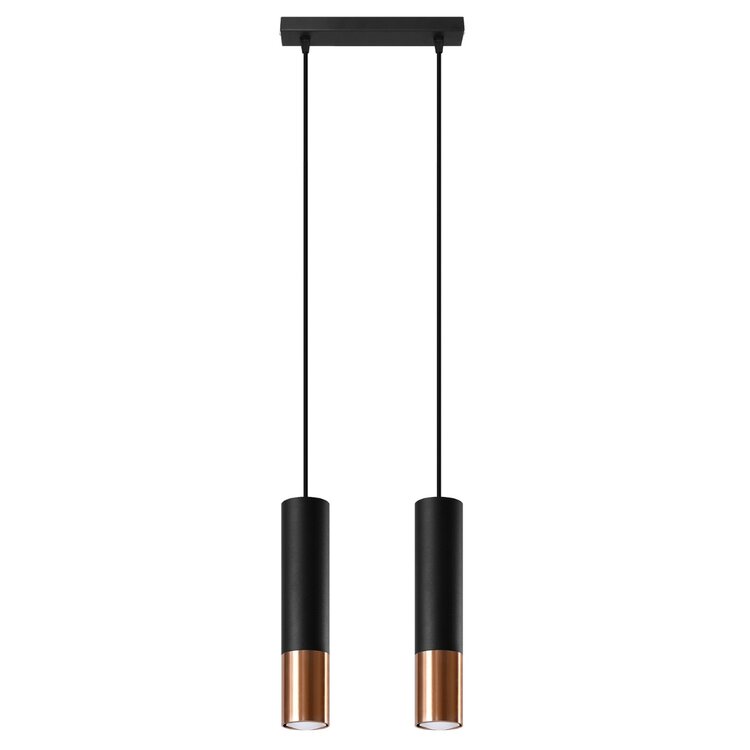 Sollux Lighting Pendant lamp LOOPEZ 2 black/copper