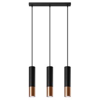 Hängeleuchte LOOPEZ 3L schwarz/kupfer