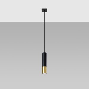 Sollux Lighting Hängeleuchte LOOPEZ 1 schwarz/gold