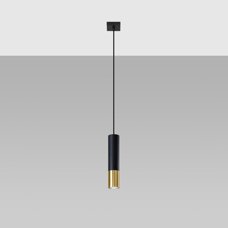 Sollux Lighting Hängeleuchte LOOPEZ 1 schwarz/gold