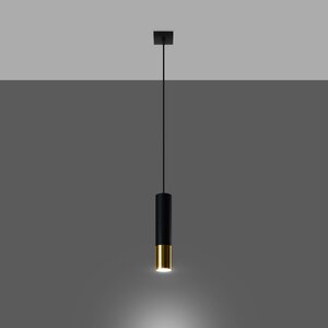 Sollux Lighting Pendant lamp LOOPEZ 1 black/golden