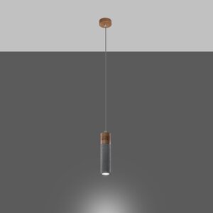 Sollux Lighting Pendant lamp ZANE 1 grey