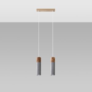 Sollux Lighting Hanglamp ZANE 2 grijs