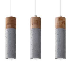 Sollux Lighting Pendant lamp ZANE 3 grey