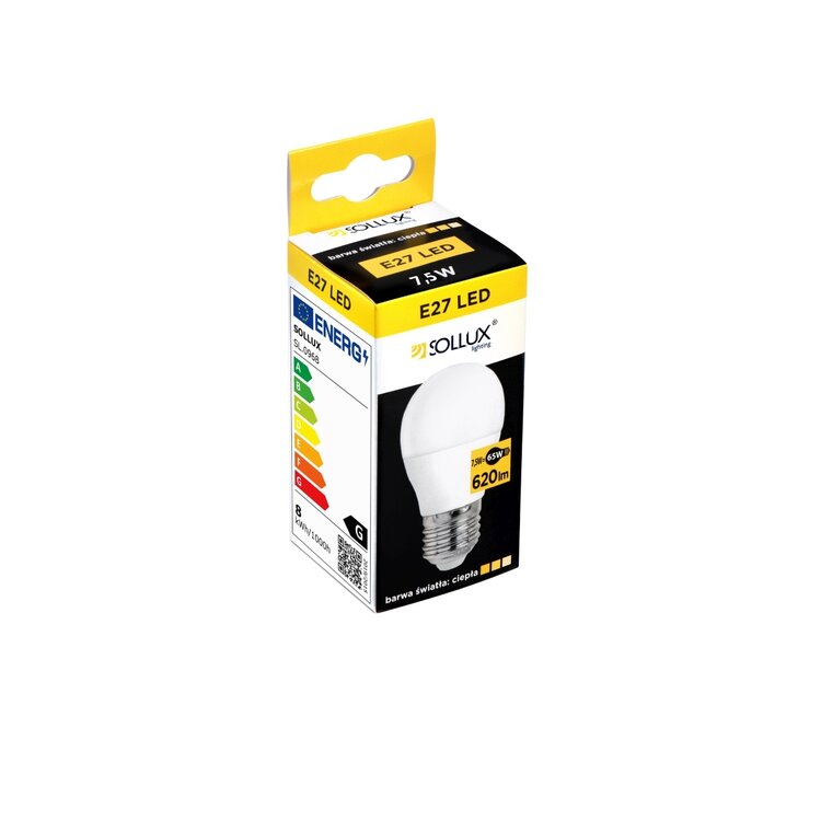 Sollux Lighting LED-Glühbirne E27 3000K 7,5W 620lm