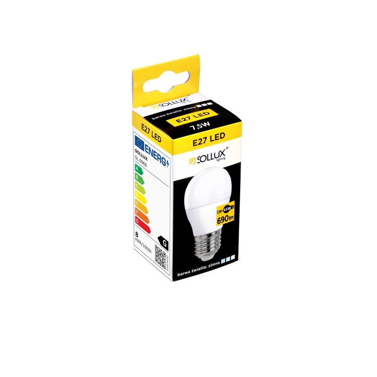 Sollux Lighting LED-Glühbirne E27 4000K 7,5W 690lm