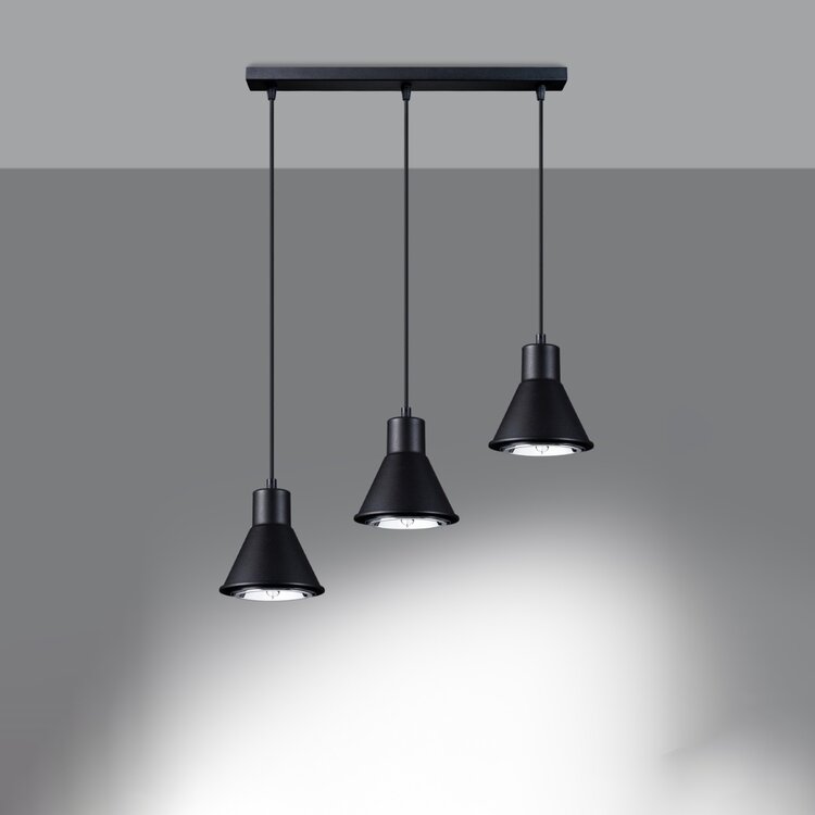 Sollux Lighting Hanglamp TALEJA 3 zwart [ES111]