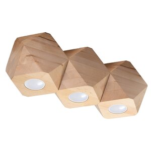 Sollux Lighting Ceiling lamp WOODY 3 natural wood