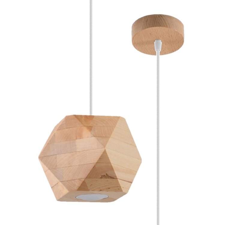 Sollux Lighting Hanglamp WOODY natuurlijk hout