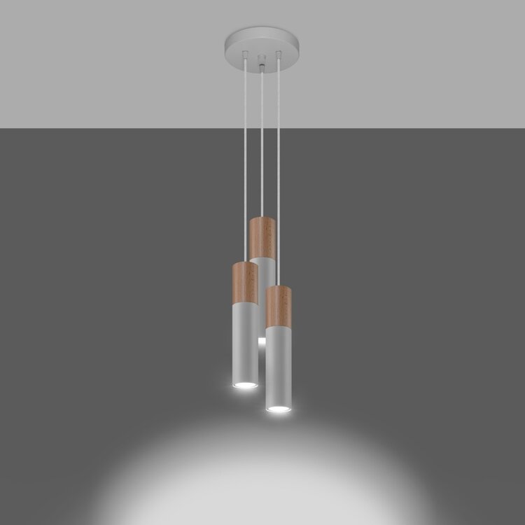 Sollux Lighting Hängeleuchte PABLO 3P weiß