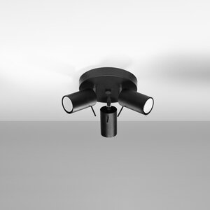 Sollux Lighting Deckenleuchte RING 3P schwarz