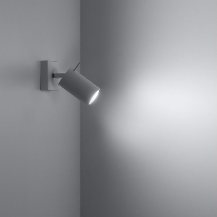 Sollux Lighting Wall lamp RING white with a switch
