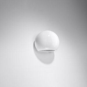 Sollux Lighting Gelakte wandlamp GLOBE wit glans