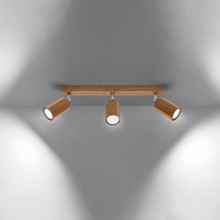 Sollux Lighting Ceiling lamp ZEKE 3 oak