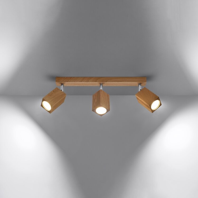 Sollux Lighting Ceiling lamp KEKE 3 oak
