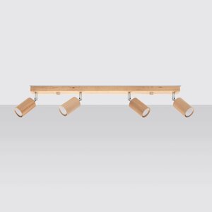 Sollux Lighting Ceiling lamp BERG 4 natural wood