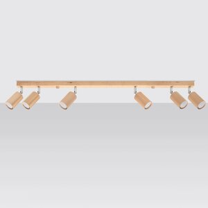 Sollux Lighting Ceiling lamp BERG 6 natural wood