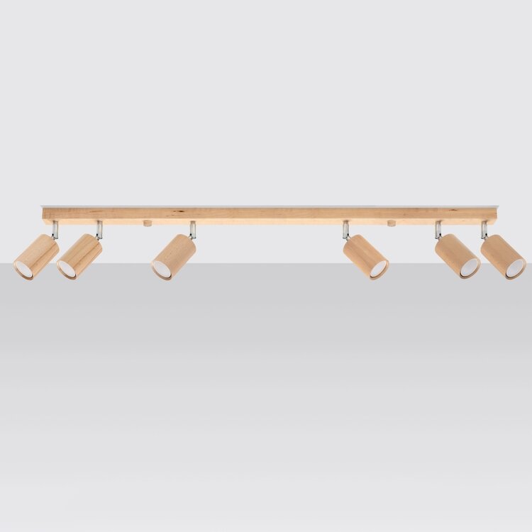 Sollux Lighting Ceiling lamp BERG 6 natural wood