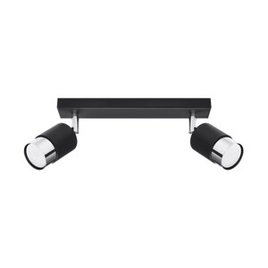 Sollux Lighting Plafondlamp NERO 2 zwart/chroom